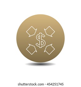 Money, finance, payments, investment and business icon vector.