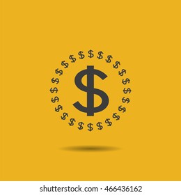 Money, finance, payments, investment and business icon vector.