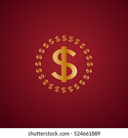 Money, finance, payments, investment and business icon vector.