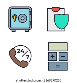 money, finance, payments set icon symbol template for graphic and web design collection logo vector illustration