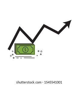 money, finance,business and banknote icon on background