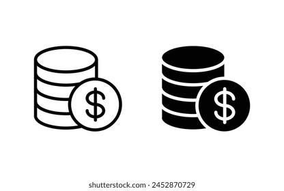 Money or financial vector icon set	