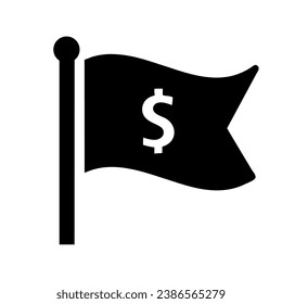 money flag icon vector isolated