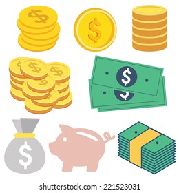 money flat design