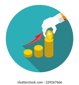 Money Flat Design Concept Vector  Illustration. EPS10 