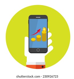 Money Flat Design Concept Vector  Illustration. EPS10 