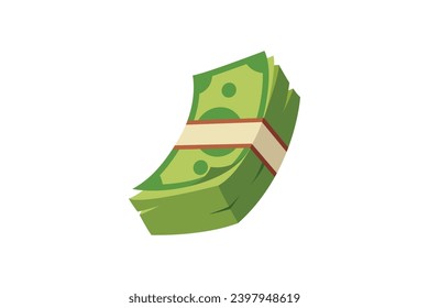 Money flat design green dollar payment editable background free vector image