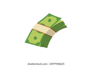 Money flat design green dollar payment editable background free vector image