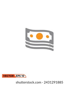 Money flat icon design vector graphic of template, sign and symbol 