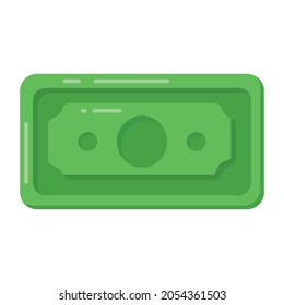 Geld in einem flachen Symbol, bearbeitbares Design