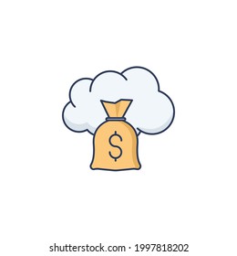 money Flat Icon Isolated On White Background 