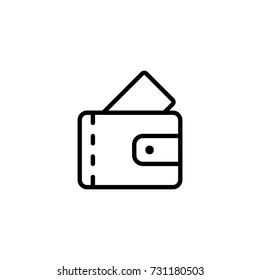Money flat icon. Single high quality outline symbol of gambling for web design or mobile app. Thin line signs of casino for design logo, visit card, etc. Outline logo of lottery.