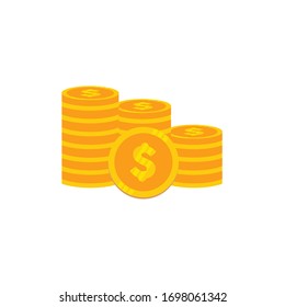 Plantilla de logotipo vectorial de icono plano de dinero
