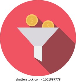 Money Flat icons for  earnings &  conversion