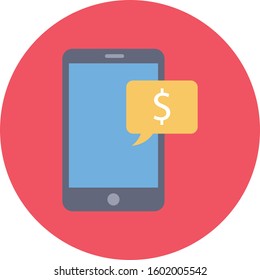 Money Flat icons for message  & notification 