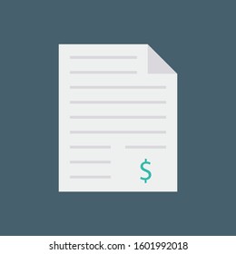 Money Flat icons for statement  & receipt 