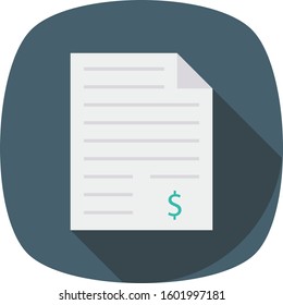 Money Flat icons for statement  & receipt 