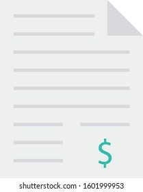 Money Flat icons for statement  & receipt 