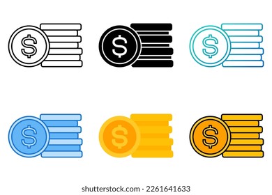 Geld im flachen Stil einzeln