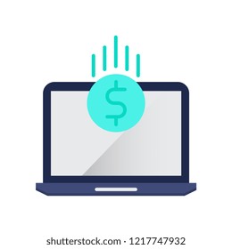 Money flow flat icon.