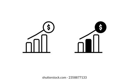 Money Flow icon design with white background stock illustration