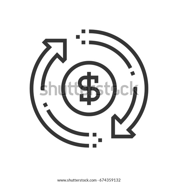 Money flow icon, part\
of the square icons, car service icon set. The illustration is a\
vector, editable stroke, thirty-two by thirty-two matrix grid,\
pixel perfect file.\
