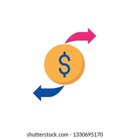 money flow icon. payment icon flat design