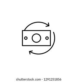 money flow icon vector