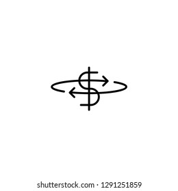 money flow icon vector