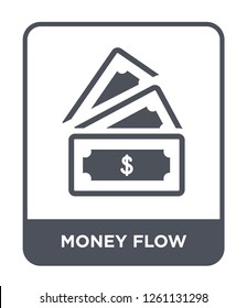 money flow icon vector on white background, money flow trendy filled icons from Crowdfunding collection, money flow simple element illustration
