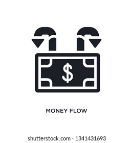 money flow isolated icon. simple element illustration from economy and finance concept icons. money flow editable logo sign symbol design on white background. can be use for web and mobile
