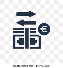 Money flow vector icon isolated on transparent background, Money flow transparency concept can be used web and mobile