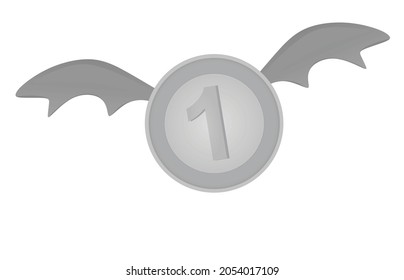 Money fly from hand. vector illustration
