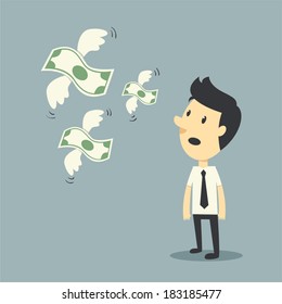 money flying
