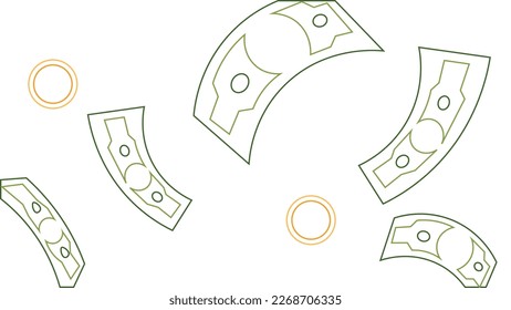 vector de diseño de esquema de vuelo de dinero