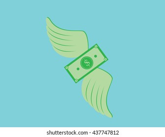 money flying vector illustration