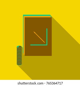 Money Folder icon. Vector illustration style is a flat icon money folder in color additional versions.