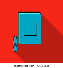 Money Folder icon. Vector illustration style is a flat icon money folder in color additional versions.