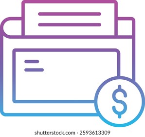 Money Folder vector icon. Can be used for printing, mobile and web applications.