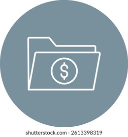 Money Folder vector icon. Can be used for printing, mobile and web applications.