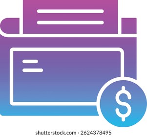 Ícone de vetor da pasta Money. Pode ser usado para impressão, aplicativos móveis e da Web.