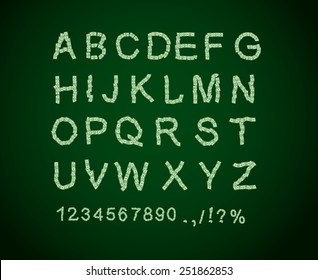 Money Font. Letter From Dollar. Alphabet Of Cash. ABC Of Dollars. 