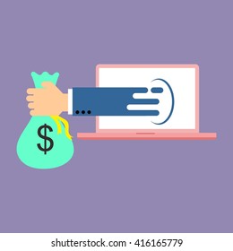 Money fraud illustration template