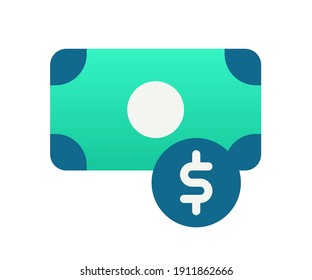 money fund cent single isolated icon with gradient style