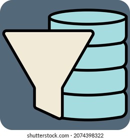 Dinero con embudo, ilustración, vector, sobre fondo blanco.