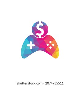 Money Game Logo. joystick money game online Creative logo design.	