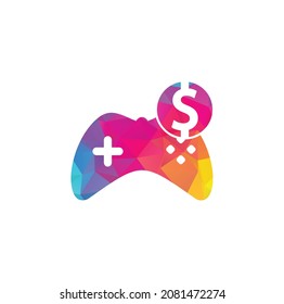 Money Game Logo. joystick money game online Creative logo design.	