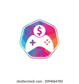 Money Game Logo. joystick money game online Creative logo design.