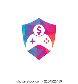 Money Game Logo. joystick money game online Creative logo design.	