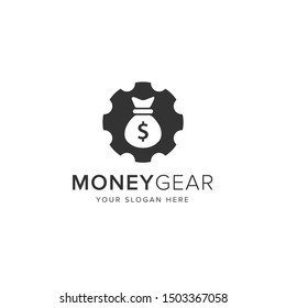 Money Gear Logo Vector Icon